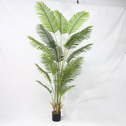 210cm Lush Artificial Areca Palm Plant UV-Resistant 18 leaves Tropical Decor