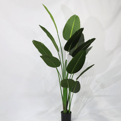 Τεχνητή Strelitzia Reginae 180cm με μεγάλα σκούρα πράσινα φύλλα, αφαιρούμενο τροπικό ψεύτικο δέντρο  χριστουγεννιάτικες διακοσμήσεις καταστημάτων