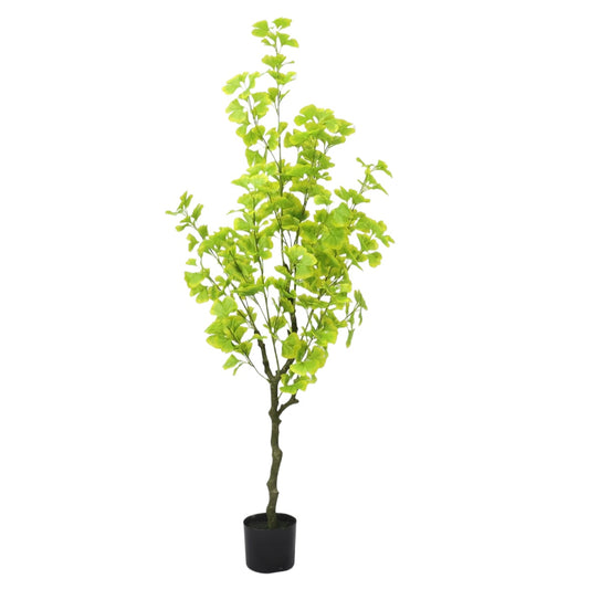 150cm Green Potted Artificial Ginkgo Plant Green leaves Lifelike