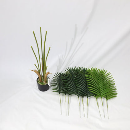 Τεχνητός Φοίνικας Areca 120cm με 9 Πράσινα Φύλλα, Ψεύτικο Φυτό  Τροπική Διακόσμηση, Γραφείο, Σπίτι,