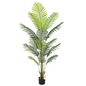 Palma Areca Artificiale Lussureggiante 180cm con 15 Foglie Verdi, Albero Finta per Decorazione Negozio Giardino e Mostra Natale