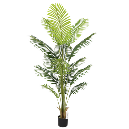 Τεχνητός φοίνικας Areca 180cm με 15 πράσινα φύλλα, ψεύτικο δέντρο  τον κήπο του