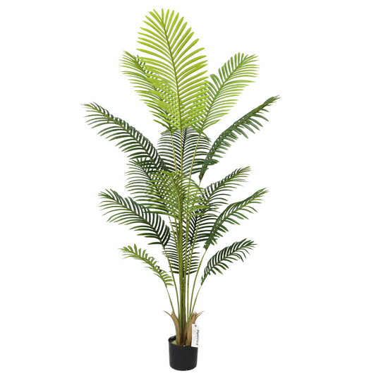 Τεχνητός φοίνικας Areca 180cm με 15 πράσινα φύλλα, ψεύτικο δέντρο  τον κήπο του