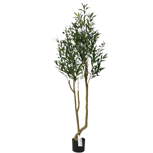 150cm Natural Bend Artificial Olive Tree Potted Plastic Green Olive Tree
