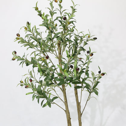 120cm Green Faux Olive tree Dual Canopy Artificial Olive Tree Potted