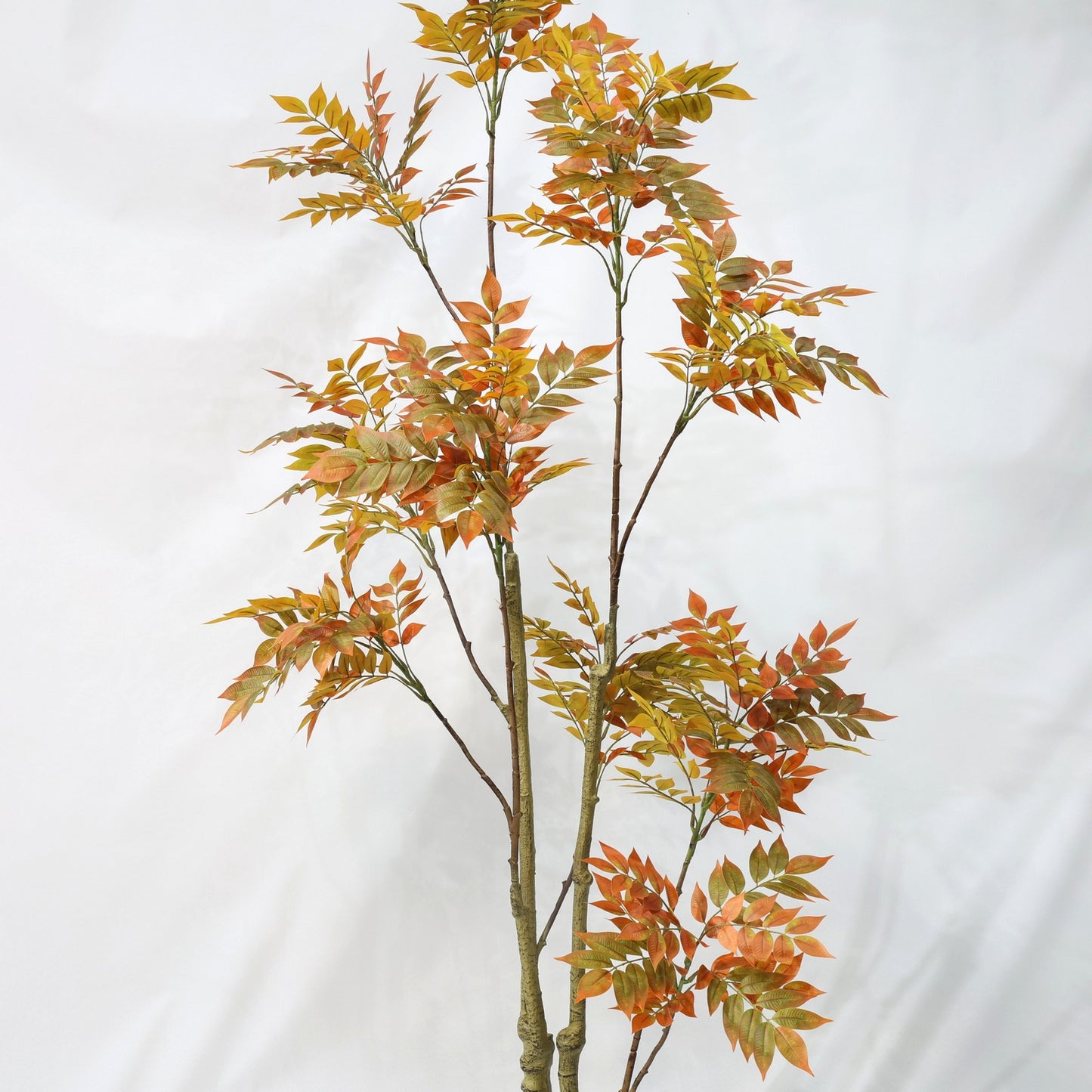 210cm Faux Tree Red Leaf Double Branch Artificial Sumac Plant