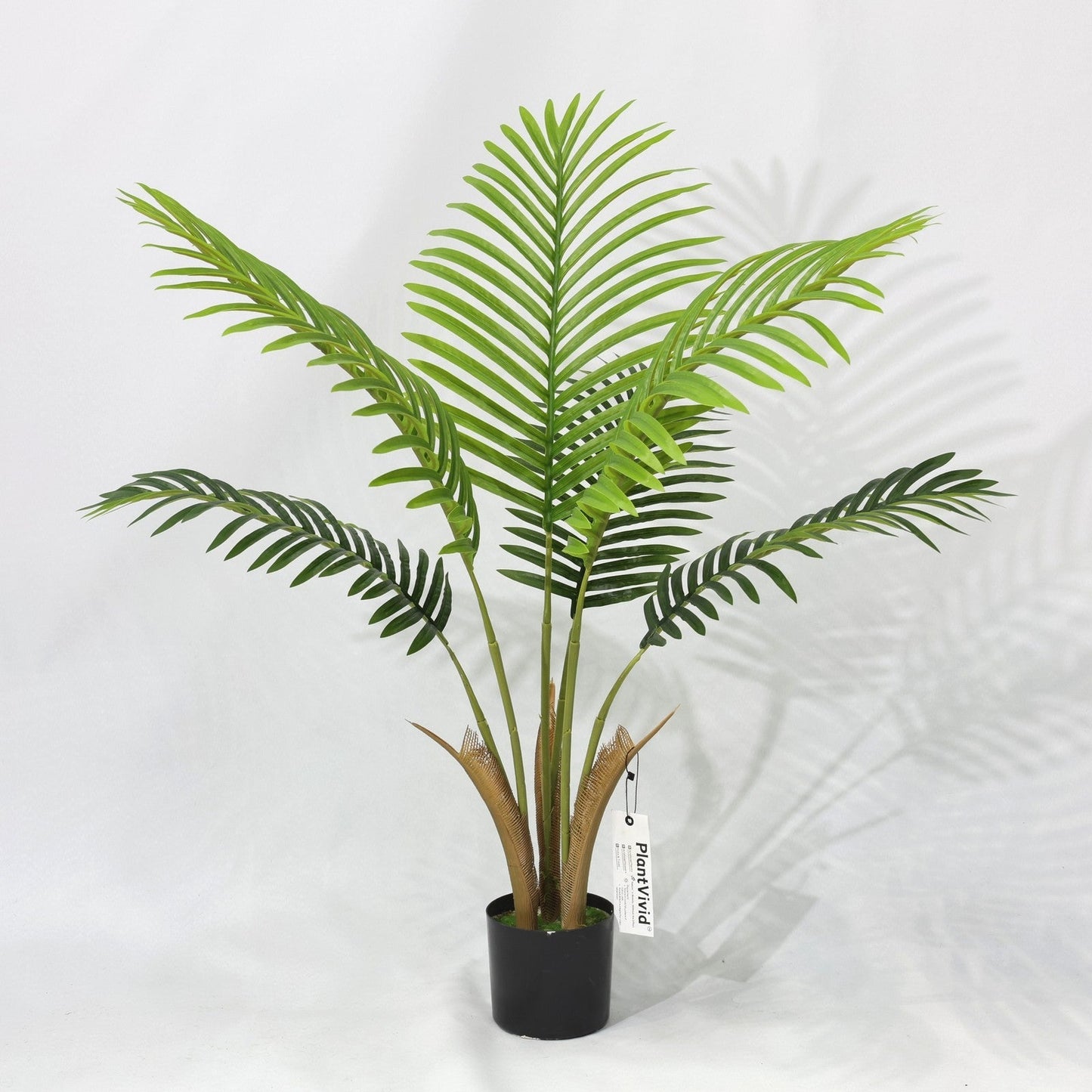 Palma Artificiale 90cm, Pianta Finta Tropicale Verde in Vaso con Foglie in Plastica per Decorazione Casa Natale