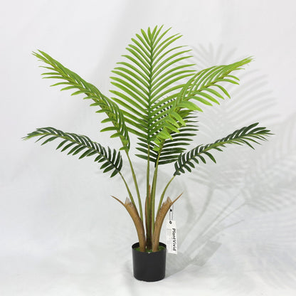 Palma Artificiale 90cm, Pianta Finta Tropicale Verde in Vaso con Foglie in Plastica per Decorazione Casa Natale