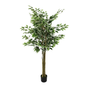 Ficus Banyan Artificiale Smontabile 170cm, Pianta Finta Moderna con Foglie Borde Bianco-Verde per Decorazione Casa Ufficio Natale