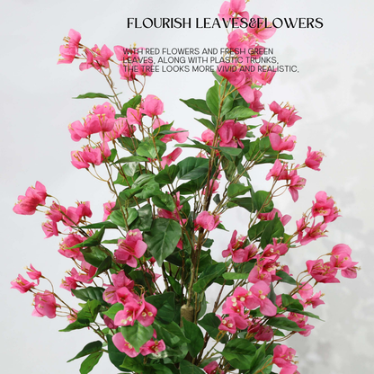 180cm Plastic Flower Red Potted Artificial Bougainvillea Plant