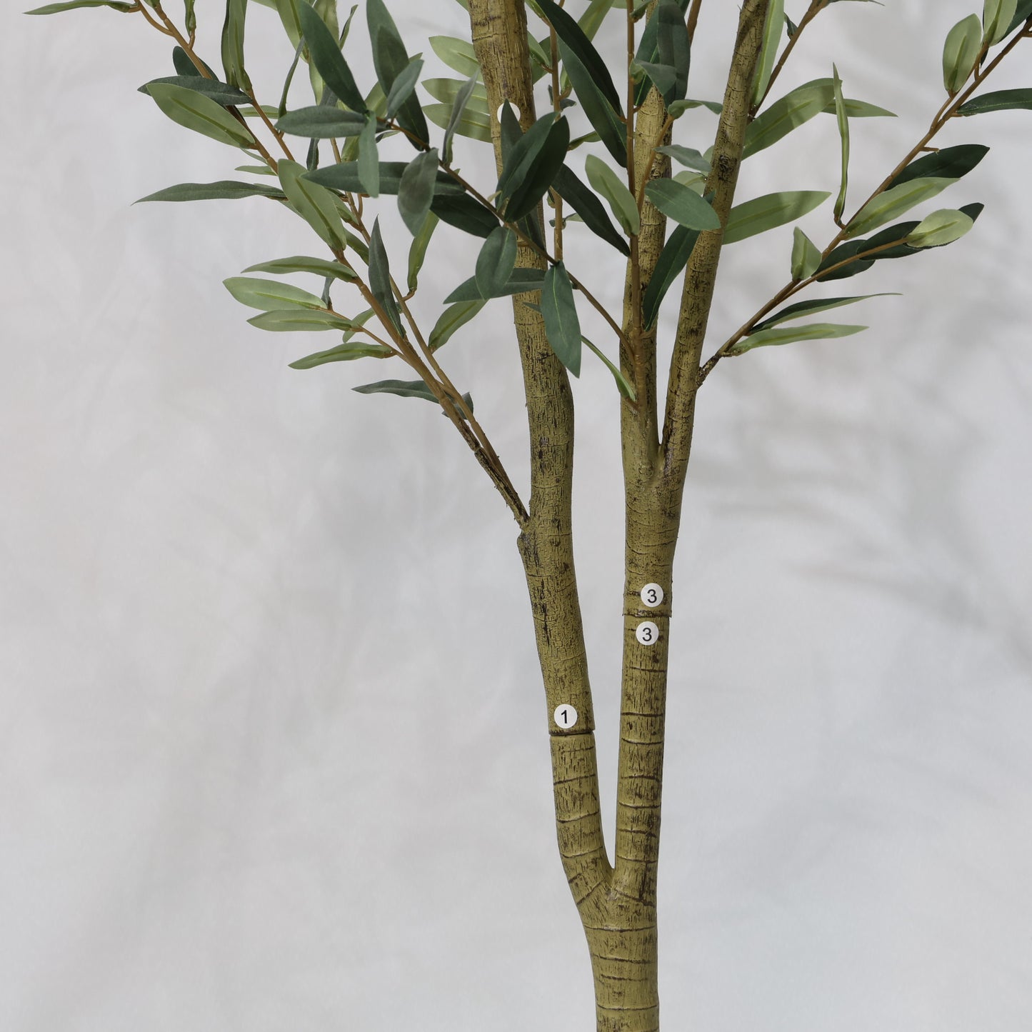 210cm Artificial Olive Tree Detachable Dual Branches - Realistic Foliage