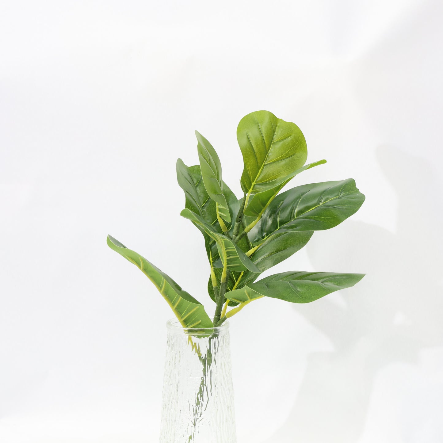 45cm Green Artificial Fiddle Leaf Fig Plant with 9 Lifelike Leaves Bendable Stem