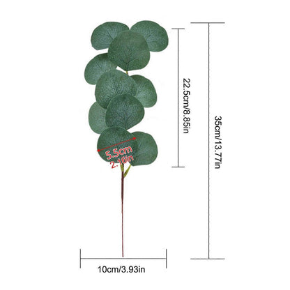 12pcs Eucalyptus with flowers artificial plant